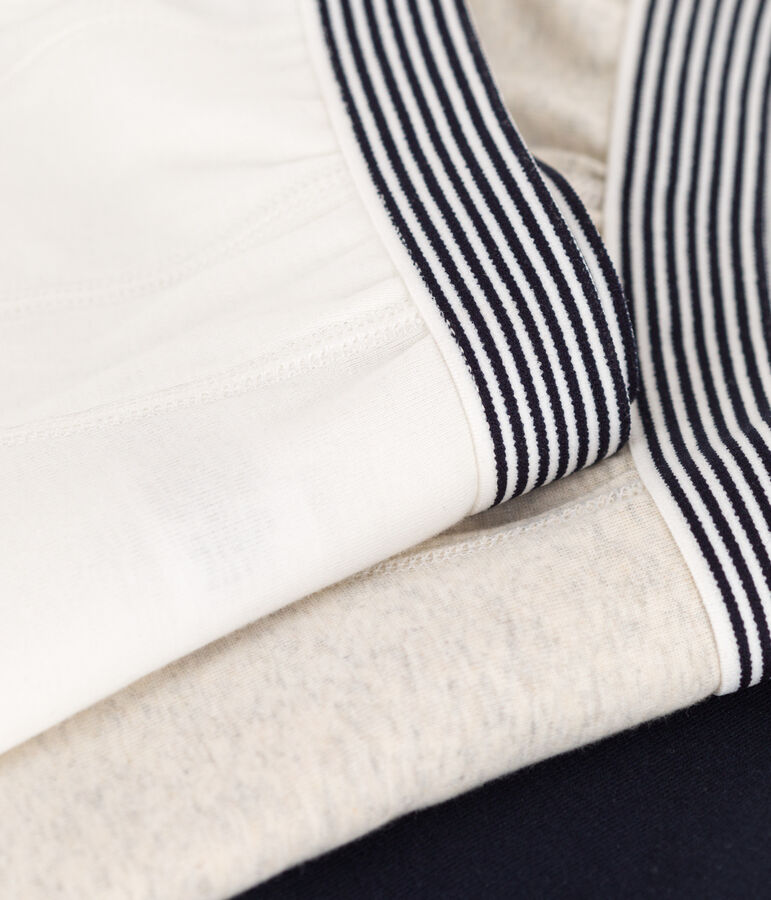 Lot de 3 boxers unis en coton petit gar&ccedil;on variante 1