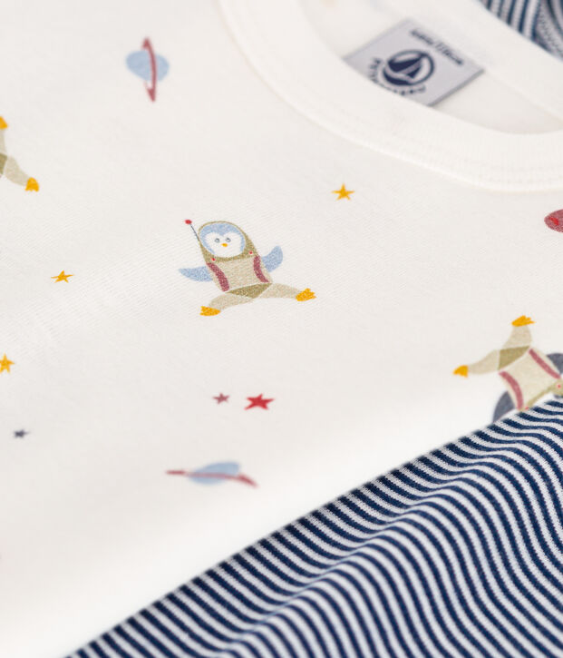 Lot de 2 tee-shirts &agrave; manches courtes en coton enfant multicouleur