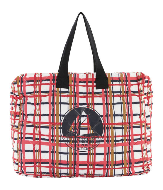 Sac cabas matelassé blanc MARSHMALLOW/blanc MULTICO