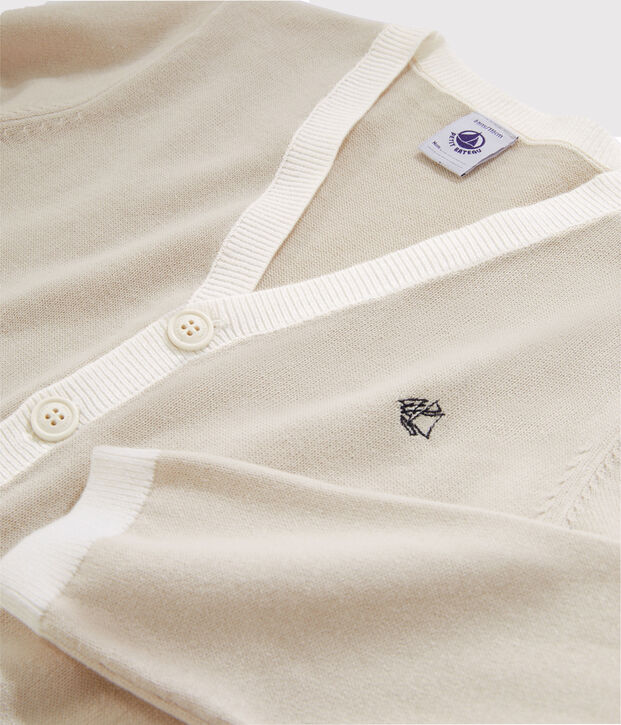 Cardigan enfant gar&ccedil;on beige