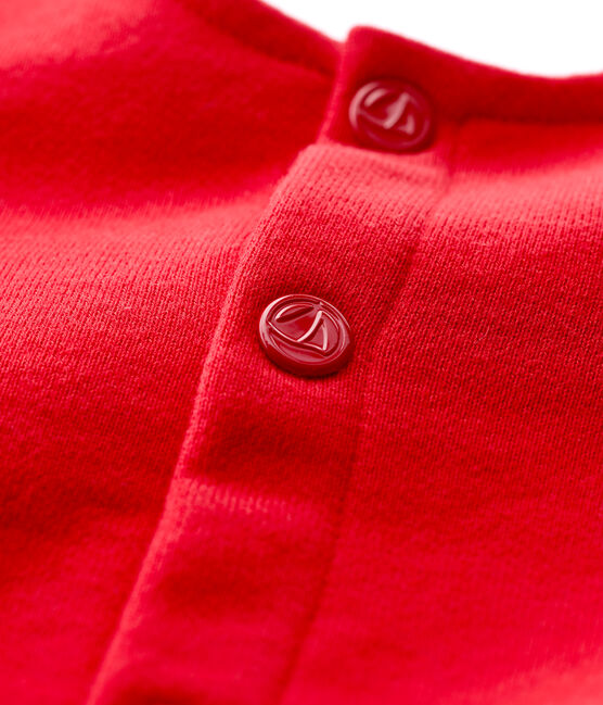 Cardigan en molleton bébé fille rouge TERKUIT