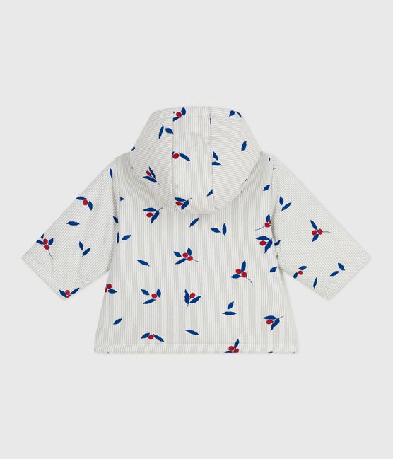 Manteau à capuche bébé ouatiné en popeline imprimée baie CO2/ MULTICO