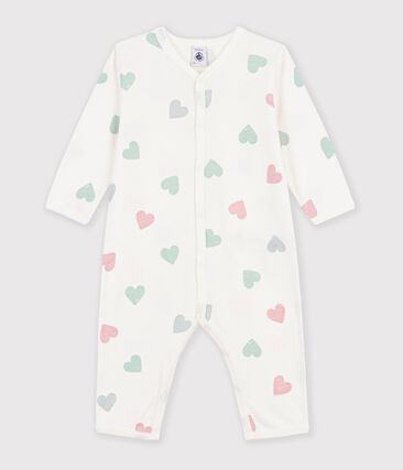 Pyjama bébé en coton sans pieds imprimé cœurs