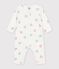 Pyjama b&eacute;b&eacute; en coton sans pieds imprim&eacute; c&oelig;urs blanc/multicouleur