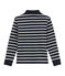 Polo manches longues enfant garçon bleu SMOKING/beige COQUILLE