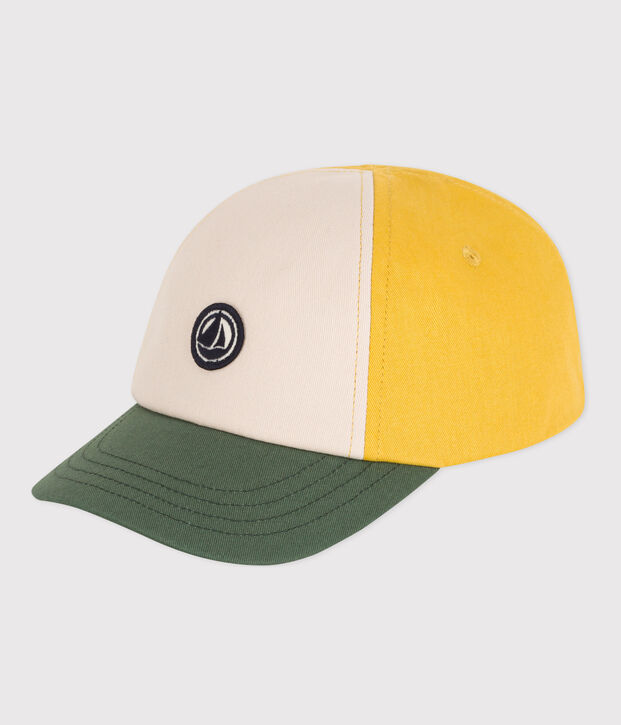 Casquette en coton b&eacute;b&eacute; jaune/multicouleur