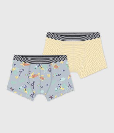 Lot de boxers enfant en coton imprimé phosphorescent