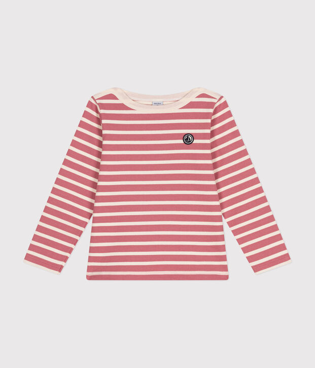 Marini&egrave;re iconique en coton enfant fille / gar&ccedil;on rose/&eacute;cru