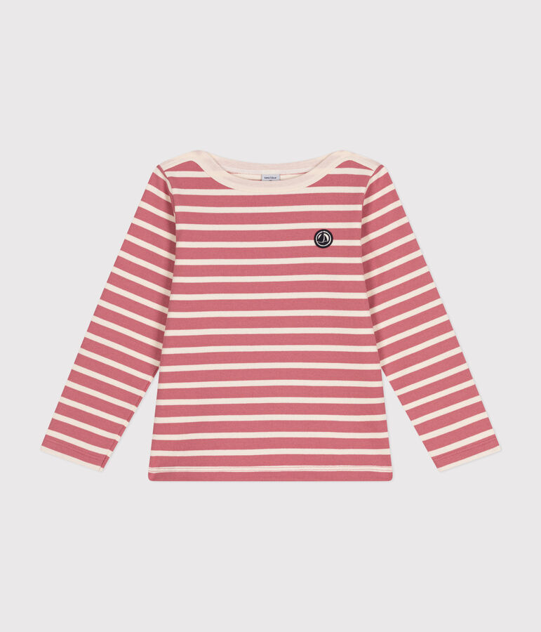 Marini&egrave;re iconique en coton enfant fille / gar&ccedil;on rose/&eacute;cru