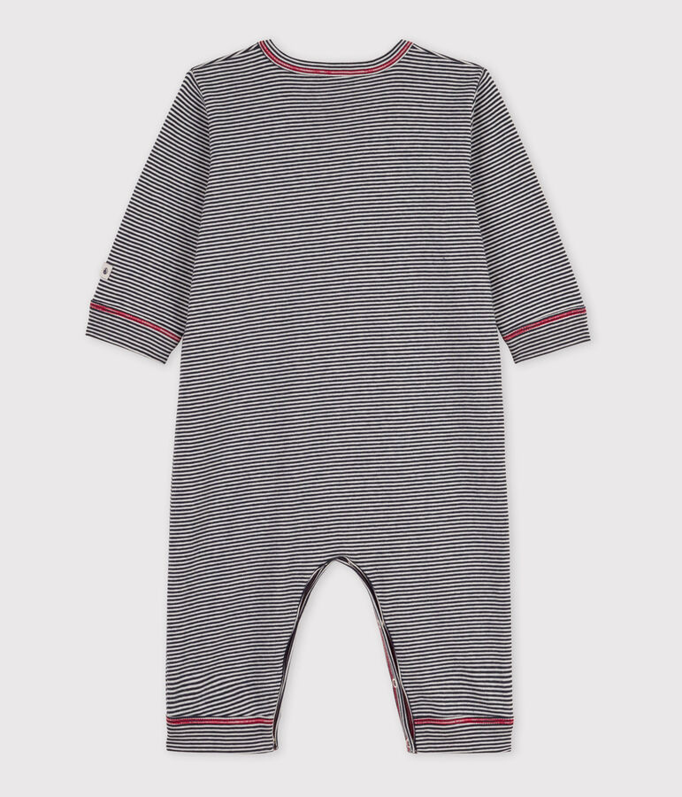 Dors-bien sans pieds &agrave; rayures b&eacute;b&eacute; en coton bleu SMOKING/blanc MARSHMALLOW