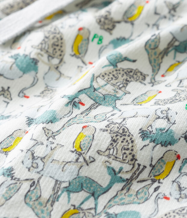 Pantalon b&eacute;b&eacute; gar&ccedil;on en molleton l&eacute;ger blanc/multicouleur