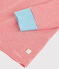 Pyjama rayé petit garçon en coton orange OURSIN/blanc MARSHMALLOW