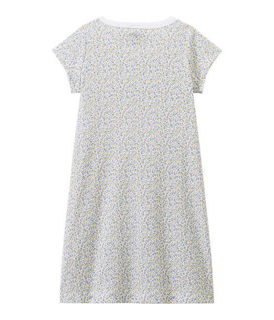 Chemise de nuit fille imprimée blanc ECUME/blanc MULTICO