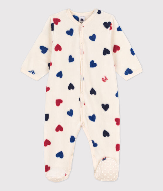Surpyjama bébé en polaire blanc AVALANCHE/ MULTICO