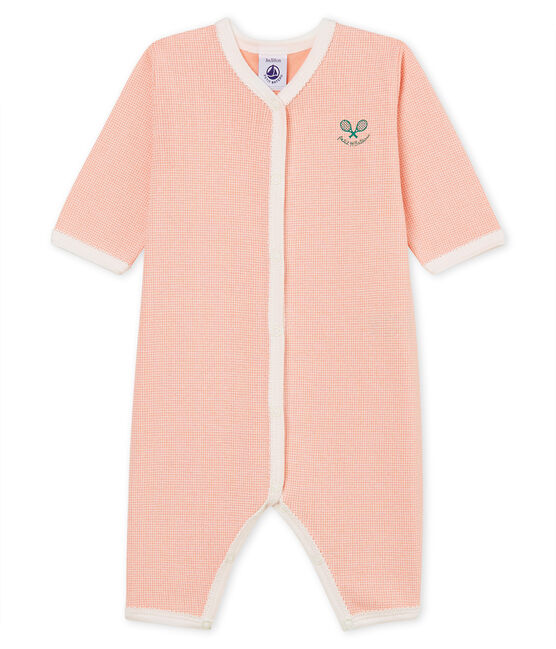 Dors bien bébé fille en côte rose ROSAKO/blanc MARSHMALLOW CN