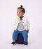 Veste teddy b&eacute;b&eacute; en coton, imprim&eacute;e &agrave; pois bleu/bleu