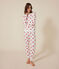Pyjama cœur en coton femme blanc MARSHMALLOW/rouge TERKUIT