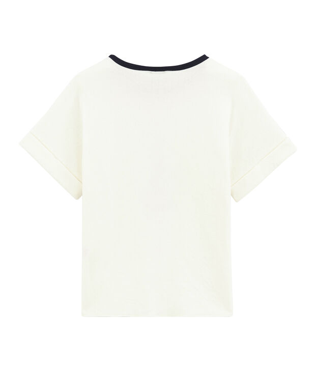 tee-shirt manches courtes enfant fille blanc