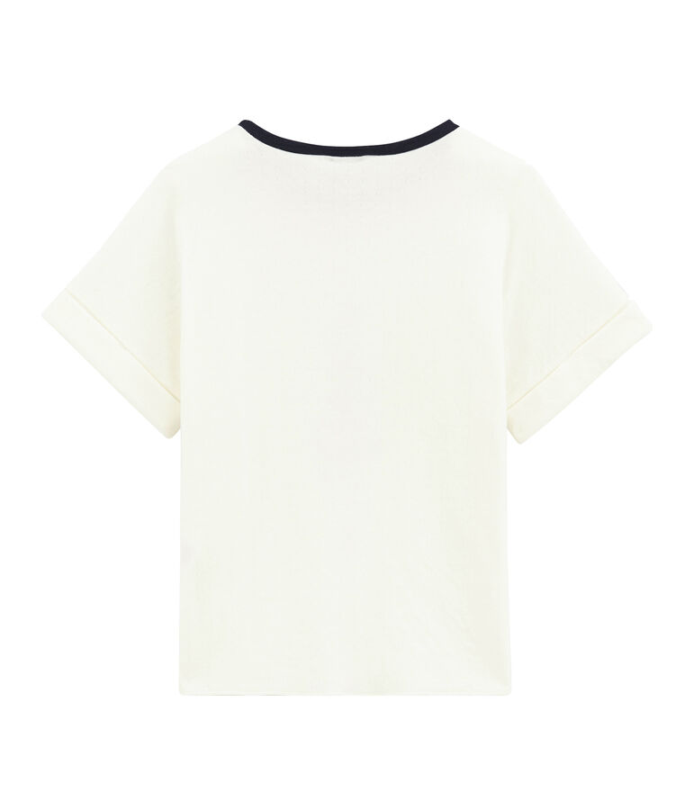 tee-shirt manches courtes enfant fille blanc
