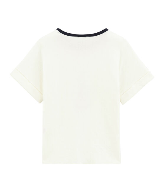 tee-shirt manches courtes enfant fille blanc MARSHMALLOW