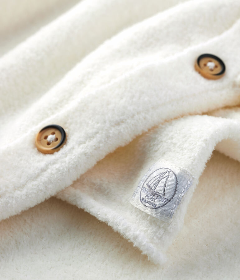 Ensemble deux pi&egrave;ces blanc b&eacute;b&eacute; en tricot blanc MARSHMALLOW