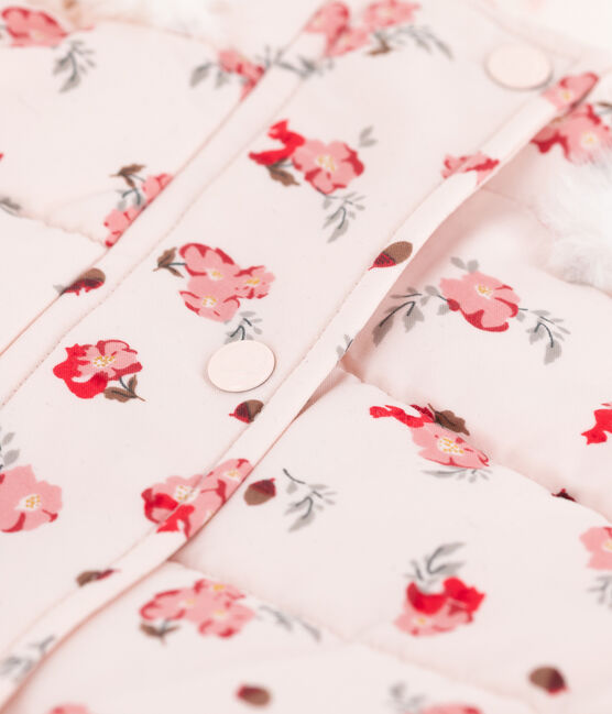 Doudoune enfant fille rose FLEUR/ MULTICO CN