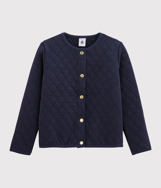 Cardigan en tubique enfant fille bleu SMOKING