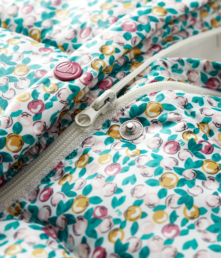 Doudoune matelass&eacute;e b&eacute;b&eacute; fille blanc MARSHMALLOW/blanc MULTICO