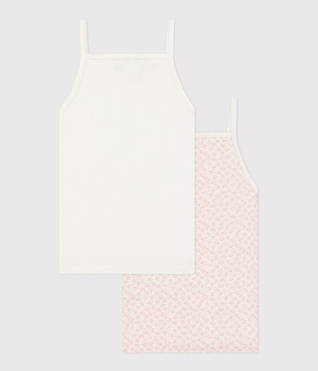 Lot de 2 d&eacute;bardeurs enfant en coton fleuris multicouleur