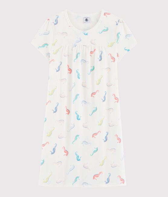 Chemise de nuit déguisement en coton blanc MARSHMALLOW/blanc MULTICO