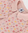 Pyjama sans pieds imprimé fleurs en coton bébé rose SALINE/blanc MULTICO