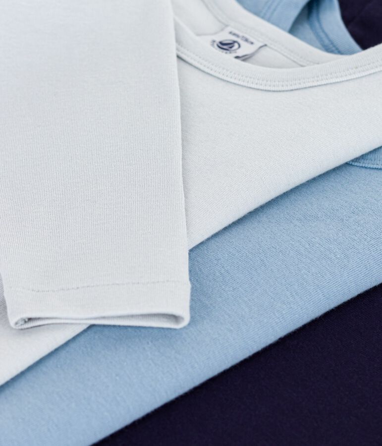 Lot de tee-shirts enfant en coton manches longues uni variante 1