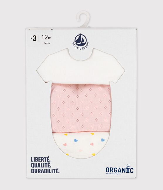 Lot de 3 bodies manches courtes en coton variante 1