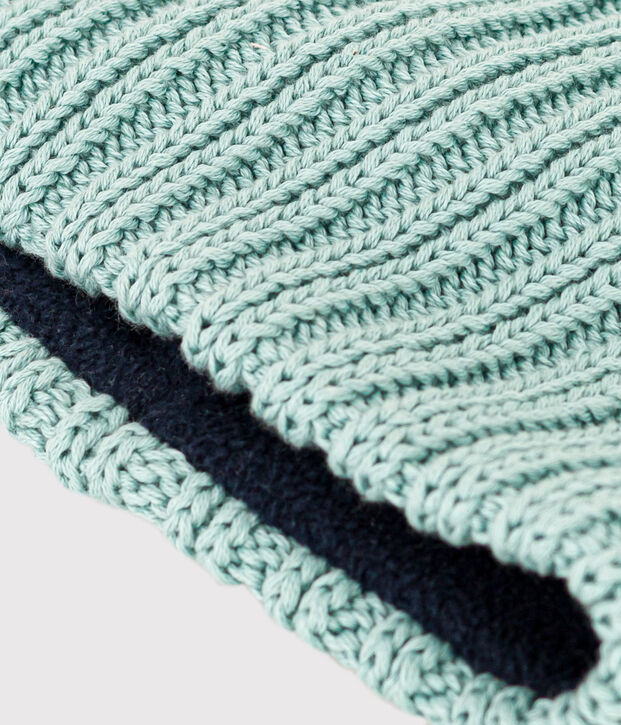 Snood en tricot doubl&eacute; en polaire b&eacute;b&eacute;/enfant gar&ccedil;on-fille vert