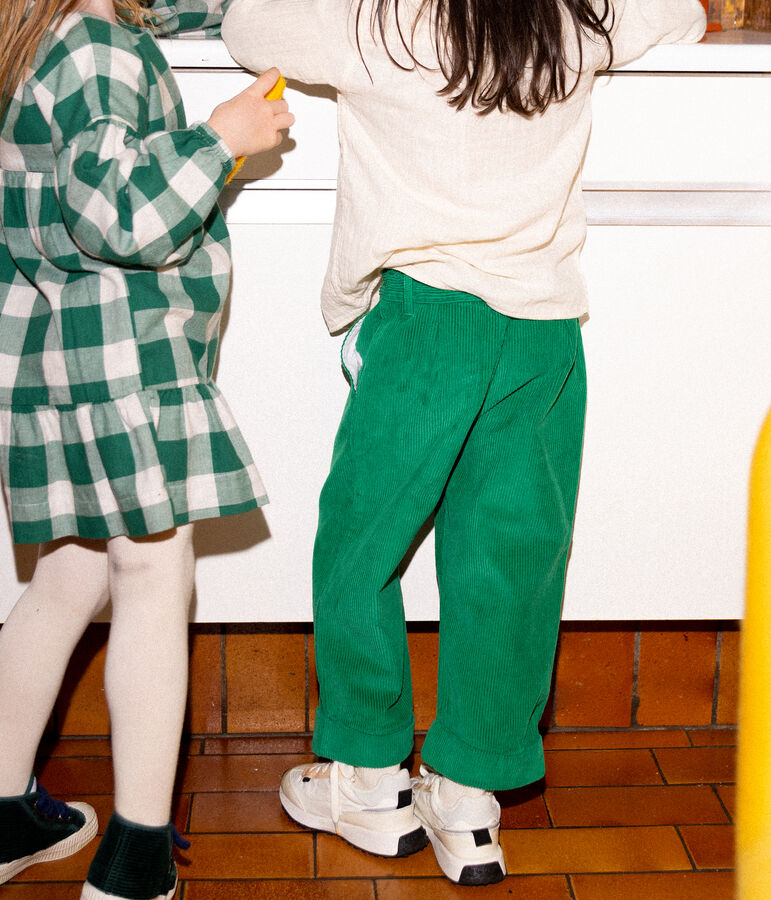 Pantalon en velours c&ocirc;tel&eacute; enfant gar&ccedil;on MATCHA