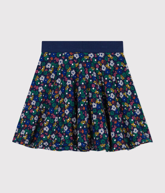 Jupe en coton enfant fille bleu MEDIEVAL/blanc MULTICO