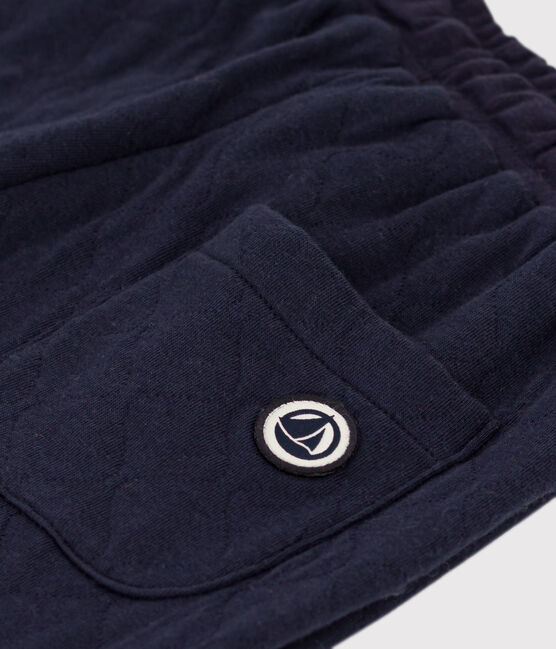 Pantalon en tubique matelassé enfant fille / garçon bleu SMOKING
