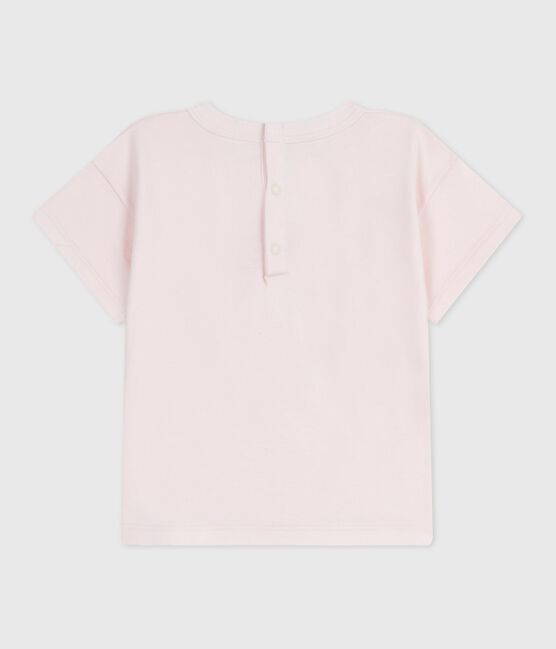 T-shirt bébé en coton à manches courtes uni rose FLEUR