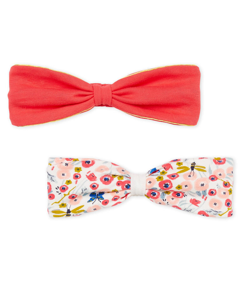 Lot de 2 bandeaux cheveux b&eacute;b&eacute; fille multicouleur