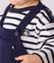 Salopette jambes longues b&eacute;b&eacute; en coton unie bleu marine