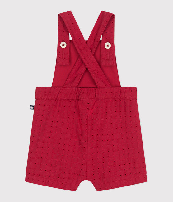 Salopette bébé en coton broderie anglaise jambes courtes SPI