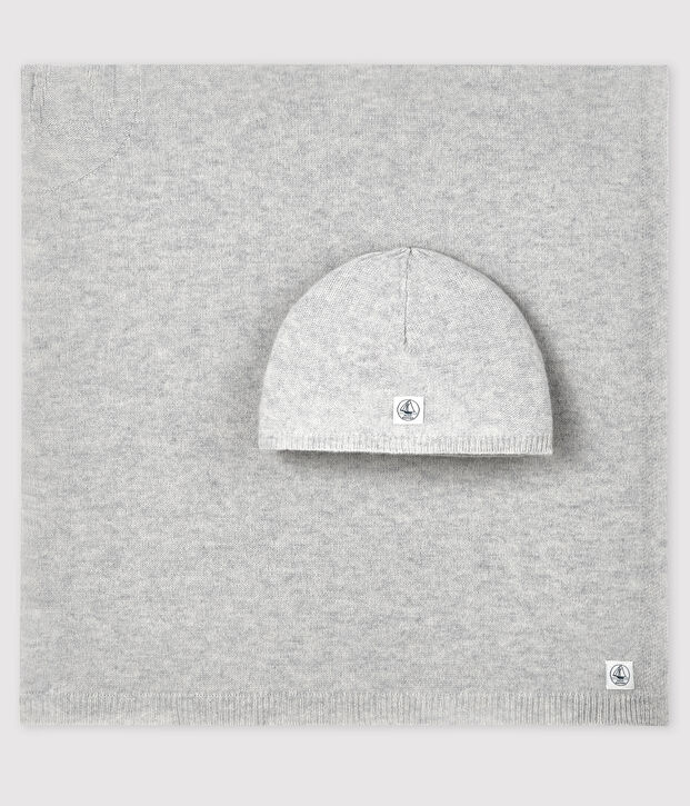 Ensemble 2 pi&egrave;ces b&eacute;b&eacute; en tricot laine et cachemire multicouleur