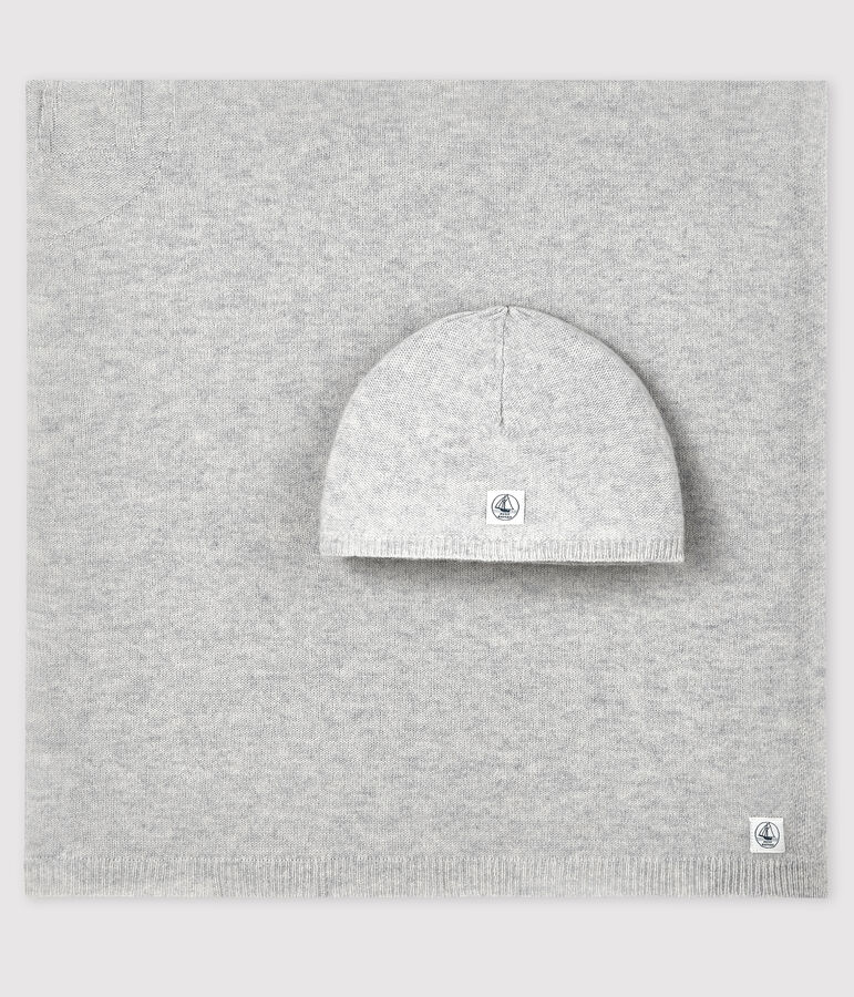 Ensemble 2 pi&egrave;ces b&eacute;b&eacute; en tricot laine et cachemire multicouleur