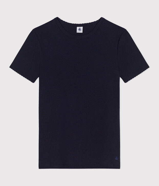 Tee-shirt Femme l'Iconique Cocotte en coton uni bleu