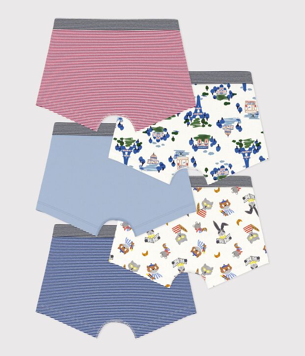 Lot de boxers enfant en coton imprim&eacute; multicouleur