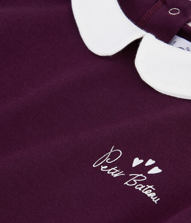 Robe manches courtes enfant fille violet