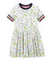 Robe enfant fille blanc/multicouleur