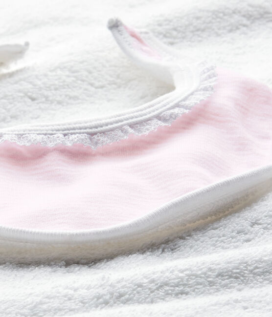 Coffret cape de bain bébé fille rose VIENNE/blanc ECUME
