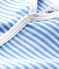 Dors-bien sans pieds à rayures bleues bébé en coton bleu EDNA/blanc MARSHMALLOW