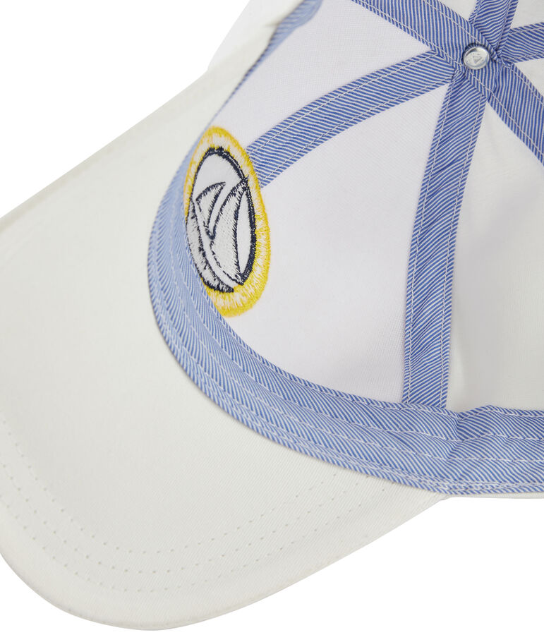 Casquette en twill enfant gar&ccedil;on blanc MARSHMALLOW